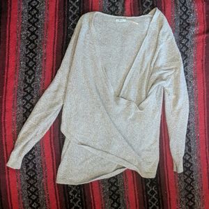 Grey wrap top
